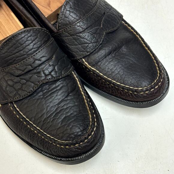 EUC RARE Rancourt & Co. x Bill\'s Khakis Bison Penny Loafer Moc Maine USA 11 D